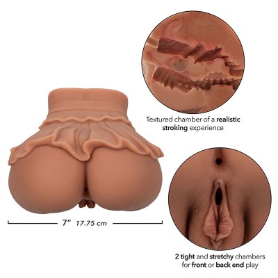 CALEXOTICS - A RAINHA DO BAILE MASTURBADOR DUPLO REALÍSTICO CARAMELO - D-241452 - Dona Pimenta