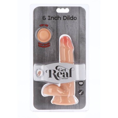 GET REAL - DILDO DE DUAL DENSIDADE PELE DE BOLAS DE 17 CM - D-234590 - Dona Pimenta