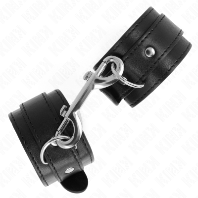 KINK - RETENÇÕES DE PULSO - LINHA DE REBITES ÚNICOS PRETO AJUSTÁVEL 17-28 CM X 5 CM - D-241050 - Dona Pimenta