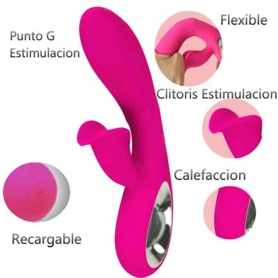 ARMONY - VIBRADOR DARO E ESTIMULADOR DE ANEL DE PUXAO FÚCSIA - D-238175 - Dona Pimenta