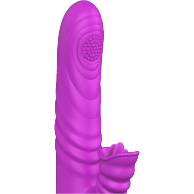 ARMONY - VIBRADOR MULTIFUNO ANGELIA COM LÍNGUA ESTIMULANTE EFEITO CALOR VIOLETA - D-238182 - Dona Pimenta