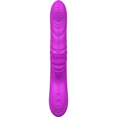 ARMONY - VIBRADOR MULTIFUNO ANGELIA COM LÍNGUA ESTIMULANTE EFEITO CALOR VIOLETA - D-238182 - Dona Pimenta