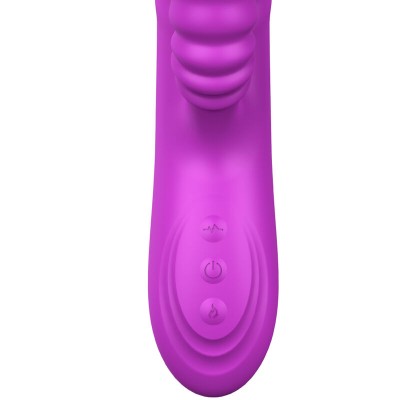 ARMONY - VIBRADOR MULTIFUNO ANGELIA COM LÍNGUA ESTIMULANTE EFEITO CALOR VIOLETA - D-238182 - Dona Pimenta