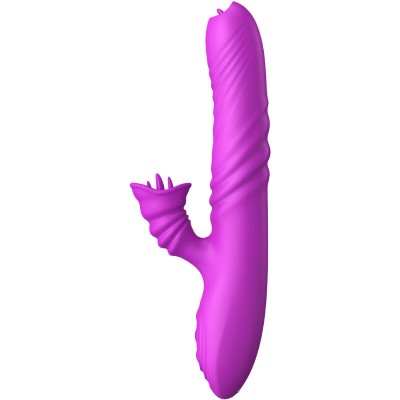 ARMONY - ANGELIA VIBRADOR MULTIFUNO LÍNGUA DUPLA EFEITO DE CALOR VIOLETA - D-238183 - Dona Pimenta