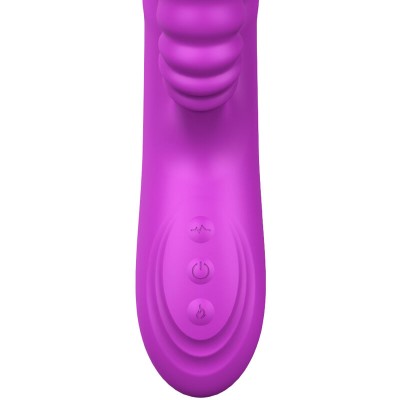 ARMONY - ANGELIA VIBRADOR MULTIFUNO LÍNGUA DUPLA EFEITO DE CALOR VIOLETA - D-238183 - Dona Pimenta