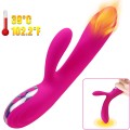 ARMONY - VIBRADOR E ESTIMULADOR FLEXÍVEL COM EFEITO DE CALOR FÚCSIA - D-238193 - Dona Pimenta