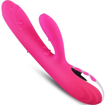 ARMONY - VIBRADOR E ESTIMULADOR FLEXÍVEL COM EFEITO DE CALOR FÚCSIA - D-238193 - Dona Pimenta