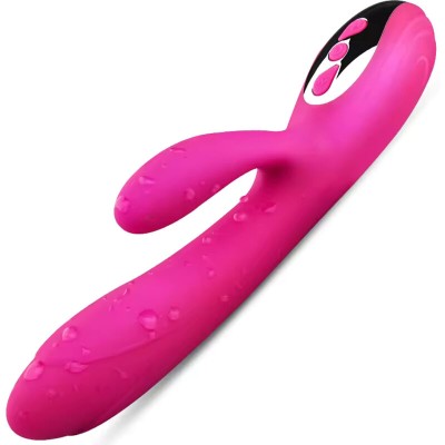 ARMONY - VIBRADOR E ESTIMULADOR FLEXÍVEL COM EFEITO DE CALOR FÚCSIA - D-238193 - Dona Pimenta