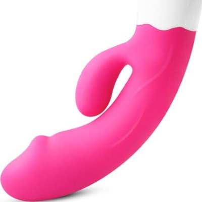 ARMONY - VIBRADOR FELIZ E ESTIMULADOR FÚCSIA RECARREGVEL - D-238222 - Dona Pimenta