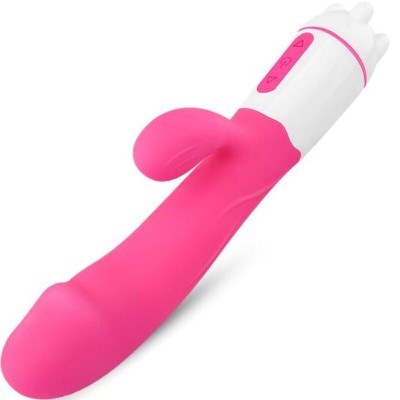 ARMONY - VIBRADOR FELIZ E ESTIMULADOR FÚCSIA RECARREGVEL - D-238222 - Dona Pimenta