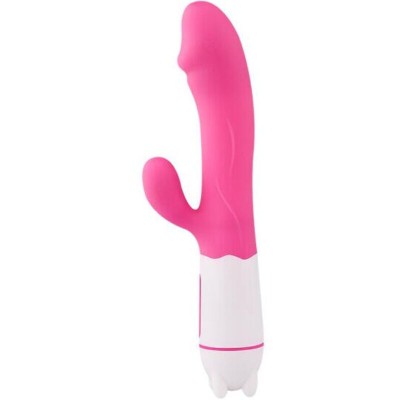ARMONY - VIBRADOR FELIZ E ESTIMULADOR FÚCSIA RECARREGVEL - D-238222 - Dona Pimenta