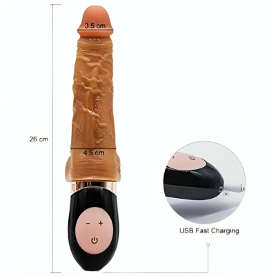ARMONY - VIBRADOR REALISTA VIBRANTE RECARREGÁVEL - D-238240 - Dona Pimenta