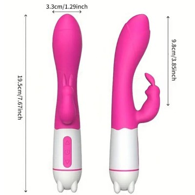 ARMONY - HAPPY VIBRADOR E ESTIMULADOR DE COELHO FÚCSIA - D-238223 - Dona Pimenta