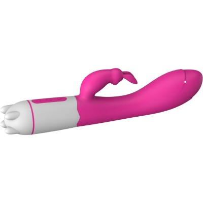 ARMONY - HAPPY VIBRADOR E ESTIMULADOR DE COELHO FÚCSIA - D-238223 - Dona Pimenta