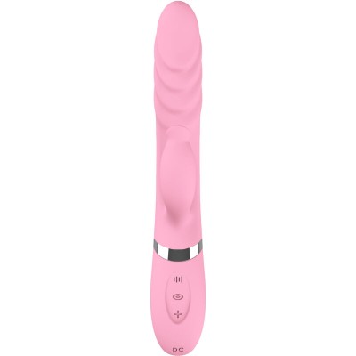 ARMONY - VIBRADOR E THRUSTING COM LÍNGUA DE EFEITO DE CALOR ROSA - D-238180 - Dona Pimenta