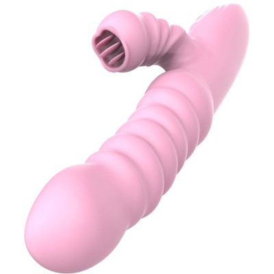 ARMONY - VIBRADOR MULTIFUNÇÃO COM EFEITO DE CALOR ESTIMULANTE DE LÍNGUA ROSA - D-238181 - Dona Pimenta