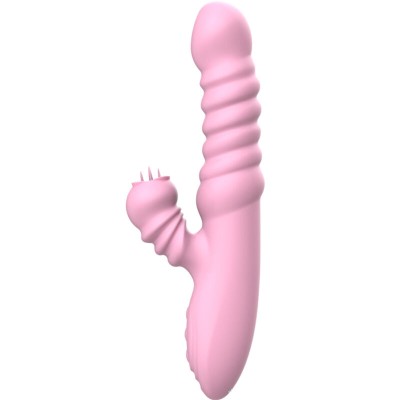 ARMONY - VIBRADOR MULTIFUNÇÃO COM EFEITO DE CALOR ESTIMULANTE DE LÍNGUA ROSA - D-238181 - Dona Pimenta