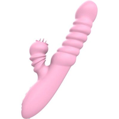ARMONY - VIBRADOR MULTIFUNÇÃO COM EFEITO DE CALOR ESTIMULANTE DE LÍNGUA ROSA - D-238181 - Dona Pimenta