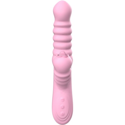 ARMONY - VIBRADOR MULTIFUNÇÃO COM EFEITO DE CALOR ESTIMULANTE DE LÍNGUA ROSA - D-238181 - Dona Pimenta
