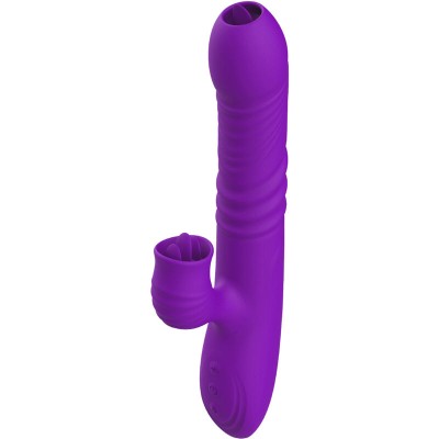 ARMONY - VIBRADOR DE COELHO TOTALMENTE G SPOT COM EFEITO DE CALOR VIOLETA DE LÍNGUA ESTIMULANTE - D-238188 - Dona Pimenta