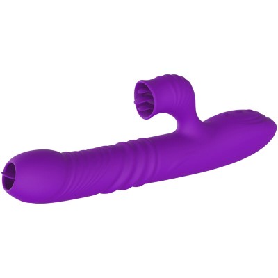 ARMONY - VIBRADOR DE COELHO TOTALMENTE G SPOT COM EFEITO DE CALOR VIOLETA DE LÍNGUA ESTIMULANTE - D-238188 - Dona Pimenta