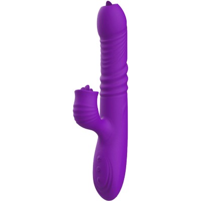 ARMONY - VIBRADOR DE COELHO TOTALMENTE G SPOT COM EFEITO DE CALOR VIOLETA DE LÍNGUA ESTIMULANTE - D-238188 - Dona Pimenta