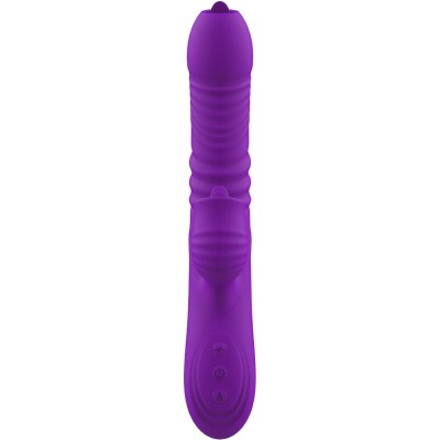 ARMONY - VIBRADOR DE COELHO TOTALMENTE G SPOT COM EFEITO DE CALOR VIOLETA DE LÍNGUA ESTIMULANTE - D-238188 - Dona Pimenta