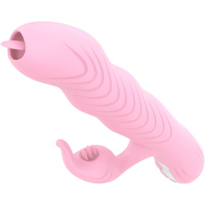 ARMONY - MARCIA VIBRADOR & THRUSTING DUPLA LÍNGUA EFEITO CALOR ROSA - D-238190 - Dona Pimenta