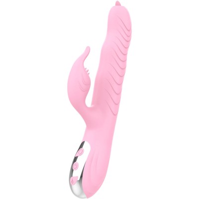 ARMONY - MARCIA VIBRADOR & THRUSTING DUPLA LÍNGUA EFEITO CALOR ROSA - D-238190 - Dona Pimenta