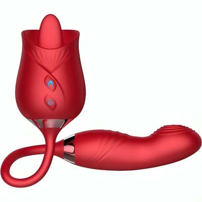 ARMONY - VIBRADOR DE FLOR DELIGHT E BUMPING COM LÍNGUA VERMELHA - D-238211 - Dona Pimenta