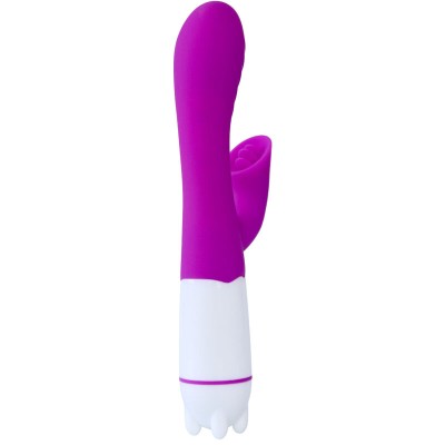 ARMONY - VIBRADOR E ESTIMULADOR HAPPY COM LÍNGUA RECARREGÁVEL VIOLETA - D-238224 - Dona Pimenta