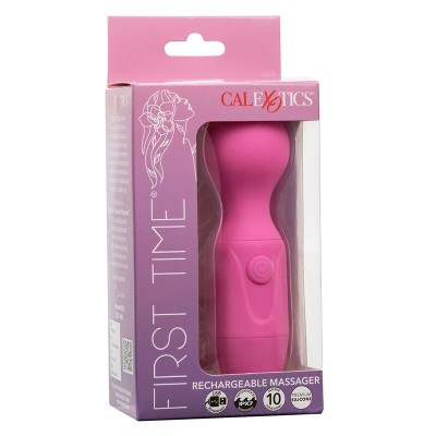 CALEXOTICS - FIRST TIME MASSAGEADOR RECARREGÁVEL 10 VIBRAÇÕES ROSA - D-241411 - Dona Pimenta