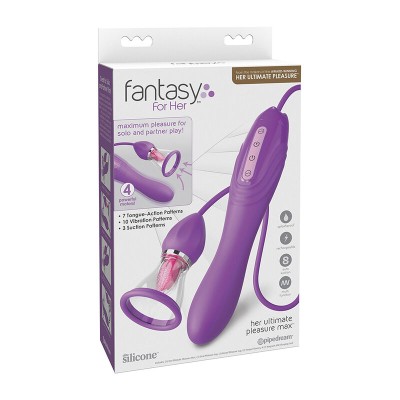 FANTASY FOR HER - MANGUEIRA DE SUCÇÃO MAX PLEASURE COM LÍNGUA ESTIMULANTE ROXA - D-241521 - Dona Pimenta