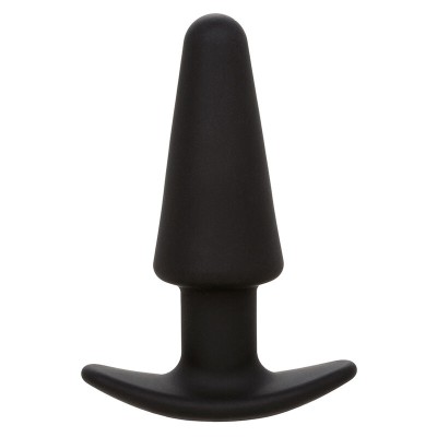 CALEXOTICS - ROCK BOTTOM PLUG ANAL CÚNICO 10 VIBRAÇÕES SILICONE PRETO - D-241434 - Dona Pimenta
