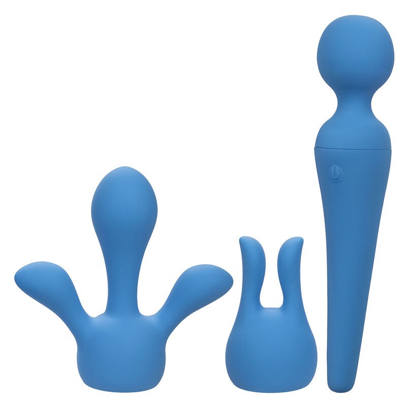 CALEXOTICS - COUTURE KIT VIBRADOR WAND 10 VIBRAÇÕES AZUL - D-241443 - Dona Pimenta CALEXOTICS - COUTURE KIT VIBRADOR WAND 10 VIBRAÇÕES AZUL - D-241443 - Dona Pimenta