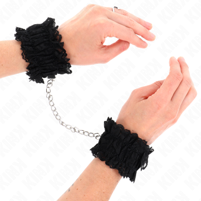 KINK - RETENÃÃES DE PULSO ELÁSTICAS DE RENDA NEGRO - D-241095 - Dona Pimenta