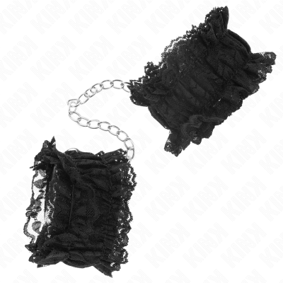 KINK - RETENÃÃES DE PULSO ELÁSTICAS DE RENDA NEGRO - D-241095 - Dona Pimenta