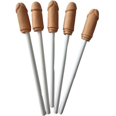 DIABLO PICANTE - 5 LAPICES CON PUNTA DE PENE NATURAL - D-241807 - Dona Pimenta