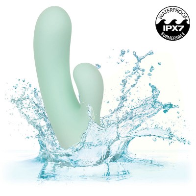 CALEXOTICS - PACIFICA FIJI VIBRADOR E ESTIMULADOR PONTO G 10 VIBRAÇÕES AQUA - D-241419 - Dona Pimenta