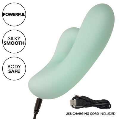 CALEXOTICS - PACIFICA FIJI VIBRADOR E ESTIMULADOR PONTO G 10 VIBRAÇÕES AQUA - D-241419 - Dona Pimenta
