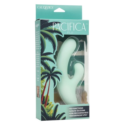 CALEXOTICS - PACIFICA FIJI VIBRADOR E ESTIMULADOR PONTO G 10 VIBRAÇÕES AQUA - D-241419 - Dona Pimenta