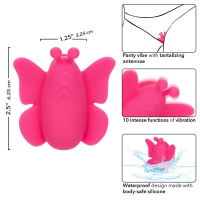CALEXOTICS - NEON VIBES FLUTTER VIBE  ESTIMULADOR DE VIBRAÇÃO 10 VIBRAÇÕES ROSA - D-241460 - Dona Pimenta