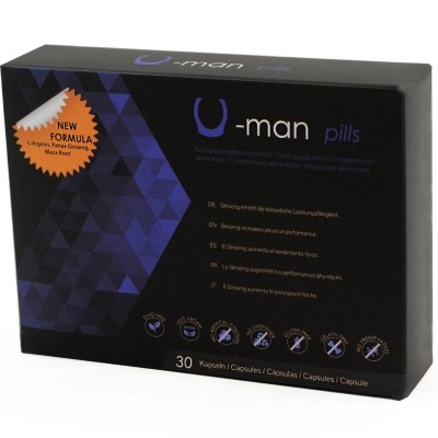 500 COSMETICS - U-MAN AUMENTA O TAMANHO DO PÉNIS E A POTÃNCIA SEXUAL - CÃPSULAS - D-241578 - Dona Pimenta