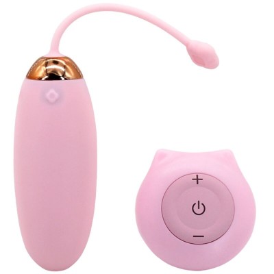 ARMONY - KITTY FUN EGG VIBRADOR CONTROLE REMOTO 10 VIBRAÇÕES ROSA - D-241124 - Dona Pimenta