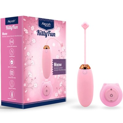 ARMONY - KITTY FUN EGG VIBRADOR CONTROLE REMOTO 10 VIBRAÇÕES ROSA - D-241124 - Dona Pimenta
