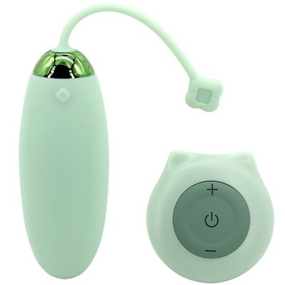 ARMONY - KITTY FUN EGG VIBRADOR CONTROLE REMOTO 10 VIBRAÇÕES VERDE - D-241125 - Dona Pimenta