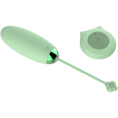ARMONY - KITTY FUN EGG VIBRADOR CONTROLE REMOTO 10 VIBRAÇÕES VERDE - D-241125 - Dona Pimenta