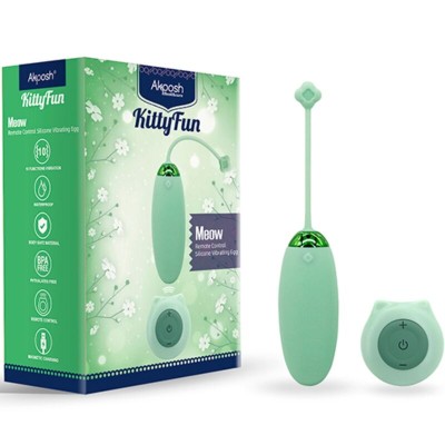 ARMONY - KITTY FUN EGG VIBRADOR CONTROLE REMOTO 10 VIBRAÇÕES VERDE - D-241125 - Dona Pimenta