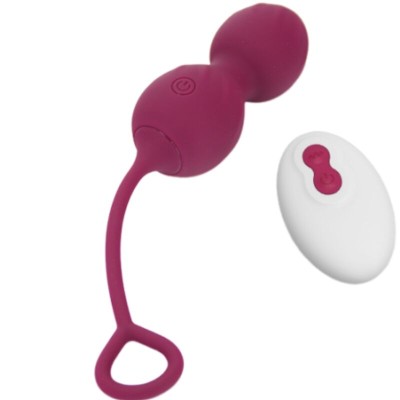 ARMONY - BLOSSOMS VAGINAL DUMBBELL VIBRAÇÃO CONTROLE REMOTO 10 VIBRAÇÕES VERMELHO ESCURO - D-241129 - Dona Pimenta