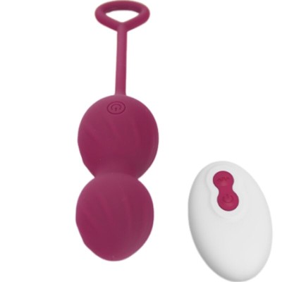 ARMONY - BLOSSOMS VAGINAL DUMBBELL VIBRAÇÃO CONTROLE REMOTO 10 VIBRAÇÕES VERMELHO ESCURO - D-241129 - Dona Pimenta